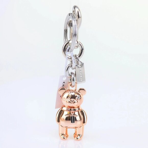 COACH Collectable 3D Rose Gold Coach Mascot Bear Charm / Key Chain NWT - Picture 3 of 9